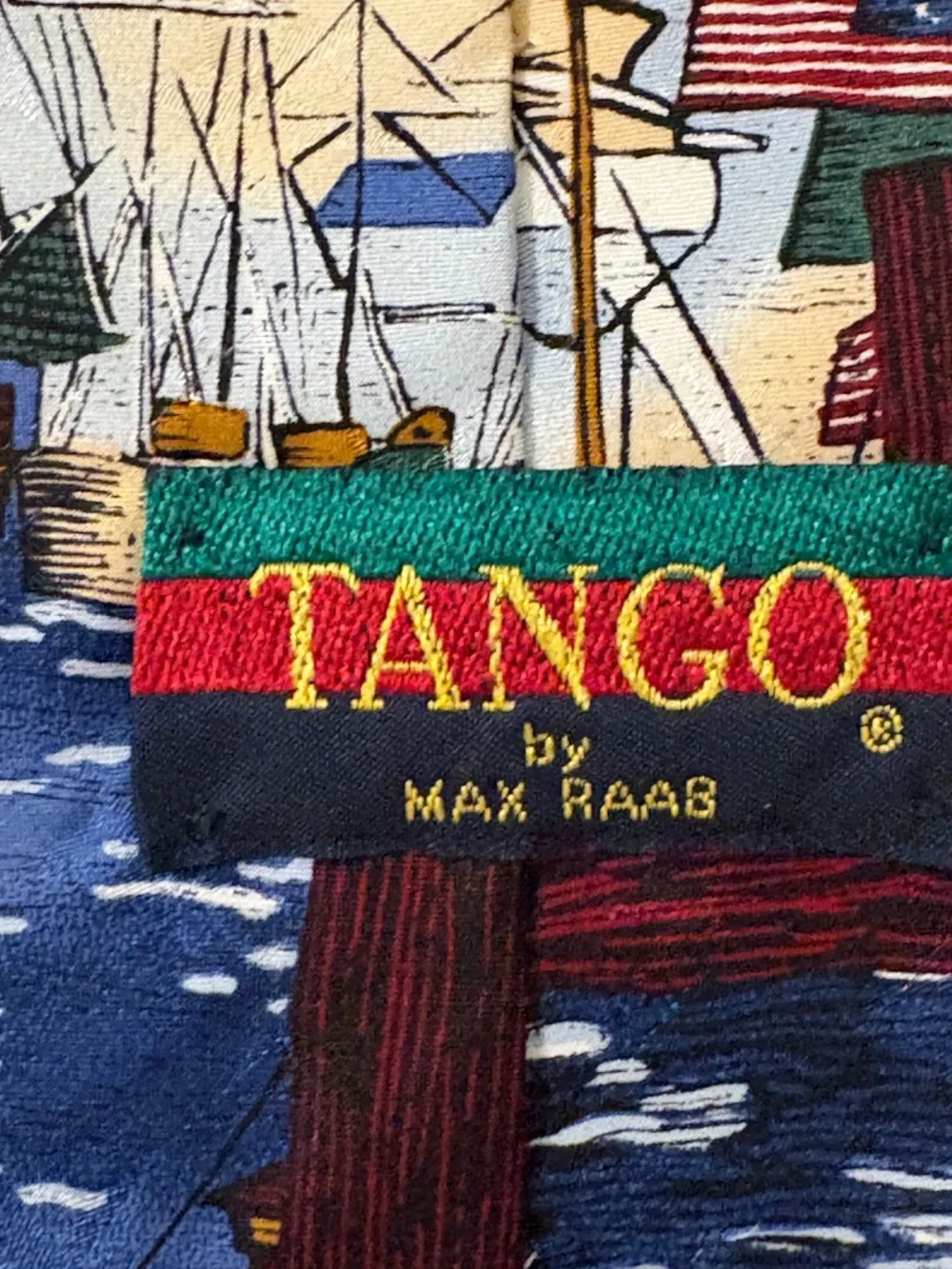Vintage Tango by Max Raab Americana Series Silk Tie - New York Harbor 1910